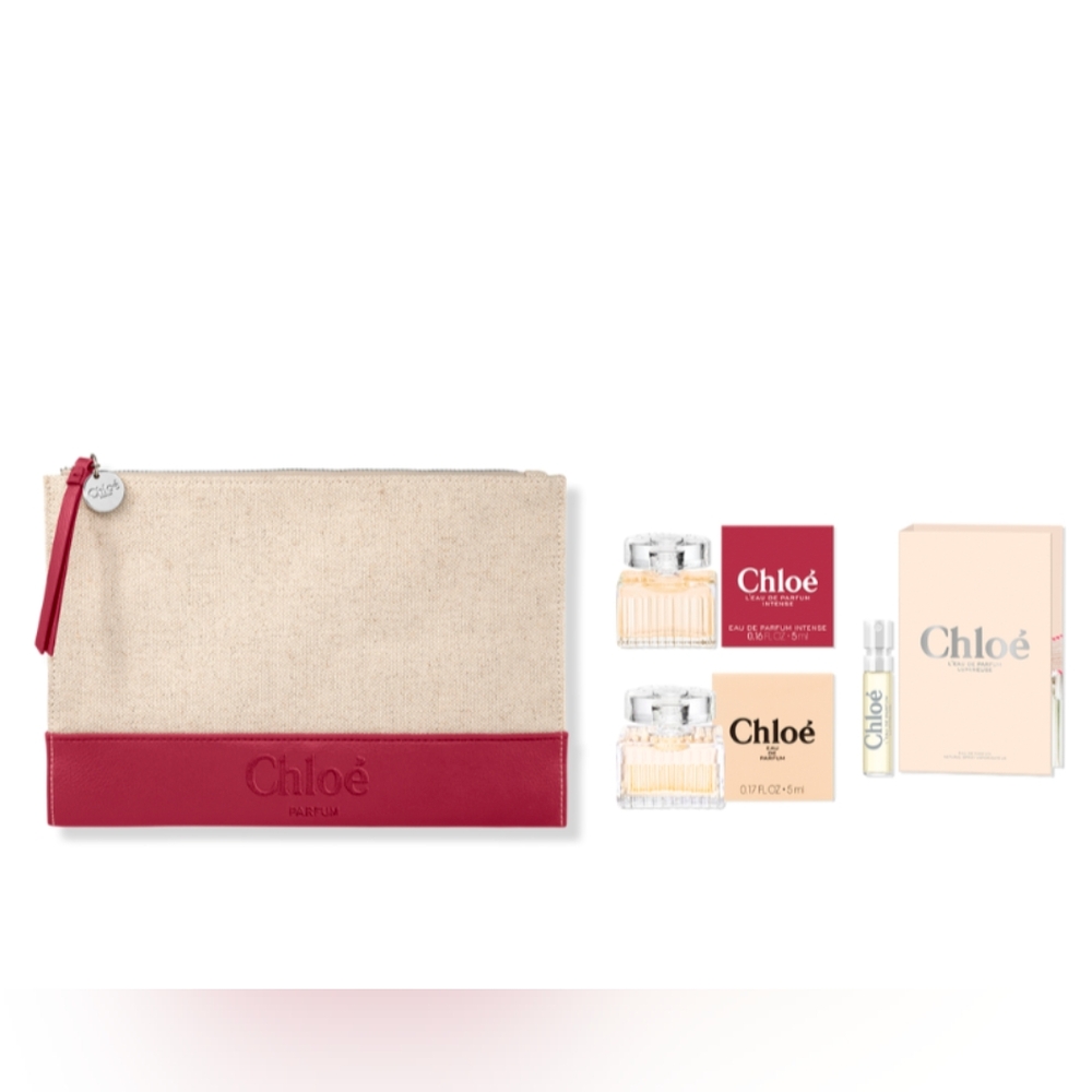 Chloé 4 Pcs DELUXE  MINI EDP Perfume, SPLASH Dabber, Spray Vial And  Pouch